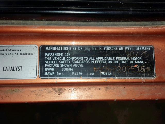 9247207515 - 1977 PORSCHE 924 ORANGE photo 10