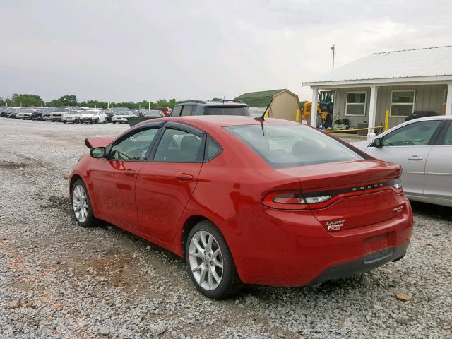 1C3CDFBH1DD699570 - 2013 DODGE DART SXT RED photo 3