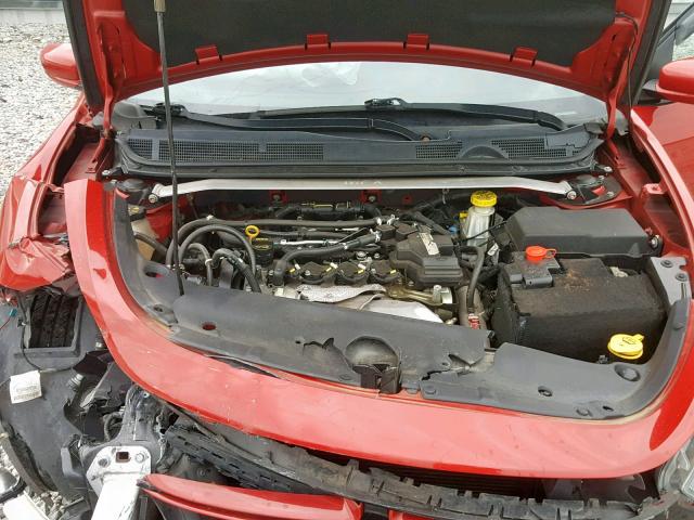 1C3CDFBH1DD699570 - 2013 DODGE DART SXT RED photo 7