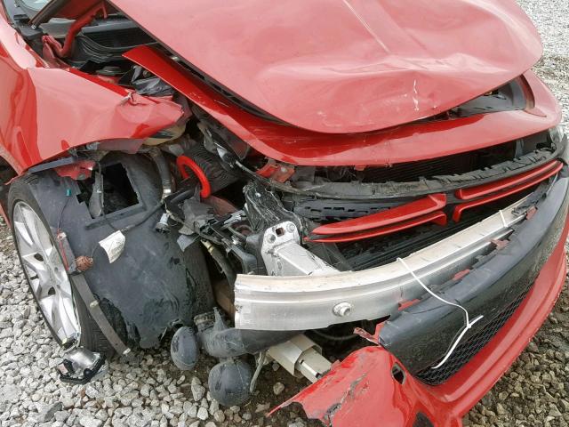 1C3CDFBH1DD699570 - 2013 DODGE DART SXT RED photo 9