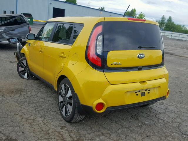 KNDJX3A53F7172342 - 2015 KIA SOUL ! YELLOW photo 3