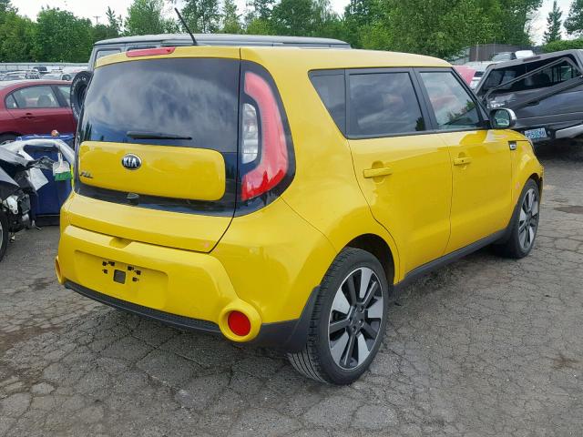 KNDJX3A53F7172342 - 2015 KIA SOUL ! YELLOW photo 4