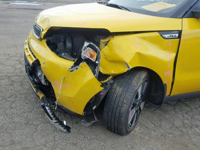 KNDJX3A53F7172342 - 2015 KIA SOUL ! YELLOW photo 9