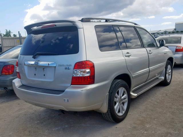 JTEGW21A670020971 - 2007 TOYOTA HIGHLANDER SILVER photo 4