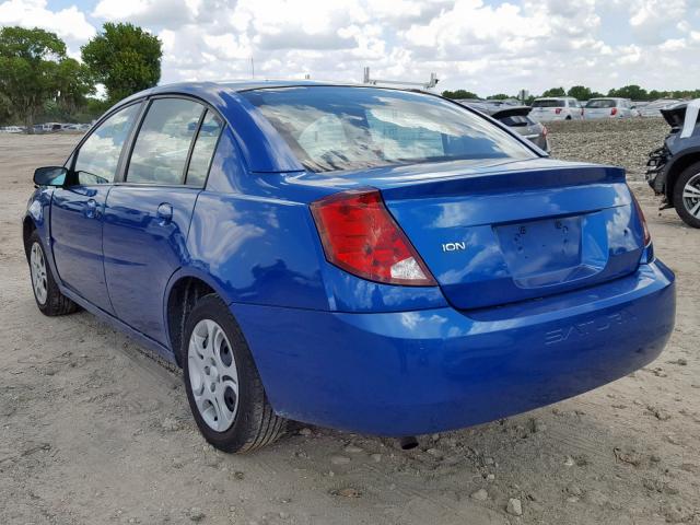 1G8AJ52F04Z204728 - 2004 SATURN ION LEVEL BLUE photo 3