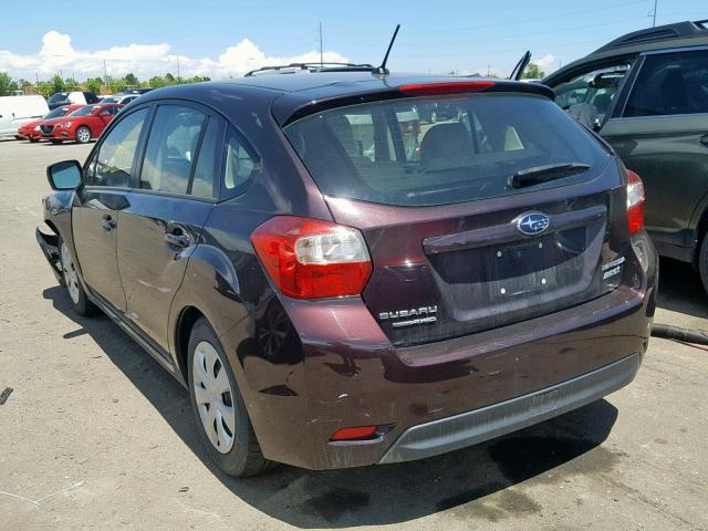 JF1GPAA66DH849971 - 2013 SUBARU IMPREZA MAROON photo 3