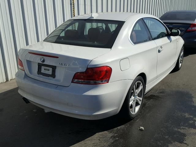 WBAUP7C5XCVP23422 - 2012 BMW 128 I WHITE photo 4