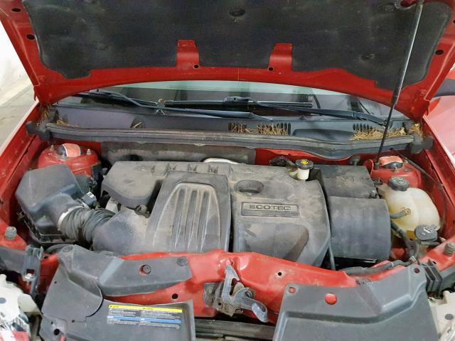 1G1AL55F577199496 - 2007 CHEVROLET COBALT LT RED photo 7