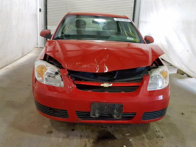 1G1AL55F577199496 - 2007 CHEVROLET COBALT LT RED photo 9