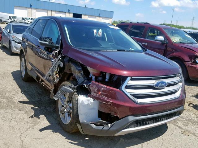 2FMPK4J84JBC59557 - 2018 FORD EDGE SEL MAROON photo 1