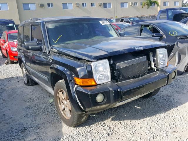 1J8HH48NX6C281985 - 2006 JEEP COMMANDER BLACK photo 1