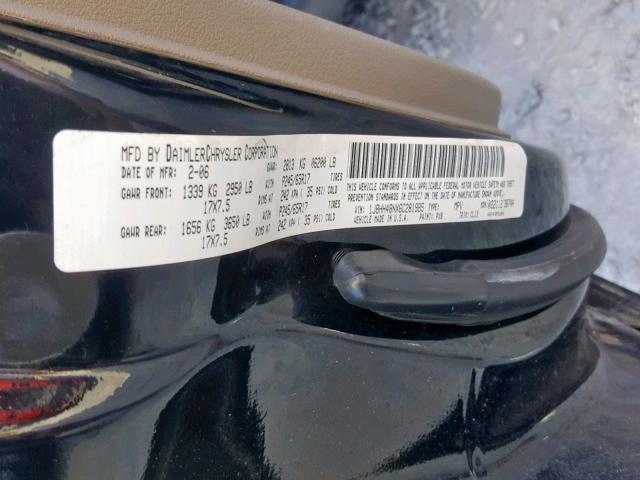 1J8HH48NX6C281985 - 2006 JEEP COMMANDER BLACK photo 10