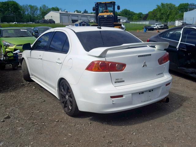 JA3AU86U78U024607 - 2008 MITSUBISHI LANCER GTS WHITE photo 3