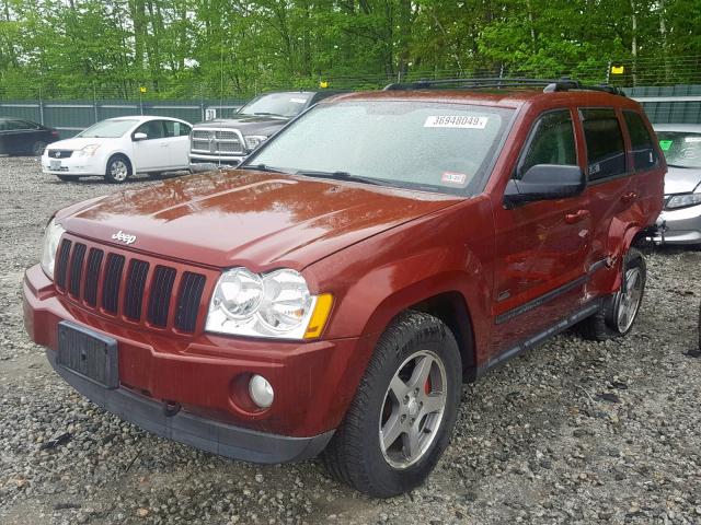 1J8GR48K37C643011 - 2007 JEEP GRAND CHER RED photo 2