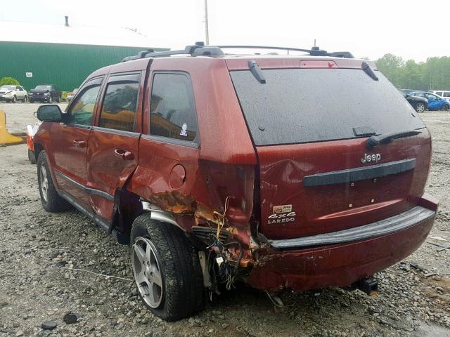 1J8GR48K37C643011 - 2007 JEEP GRAND CHER RED photo 3