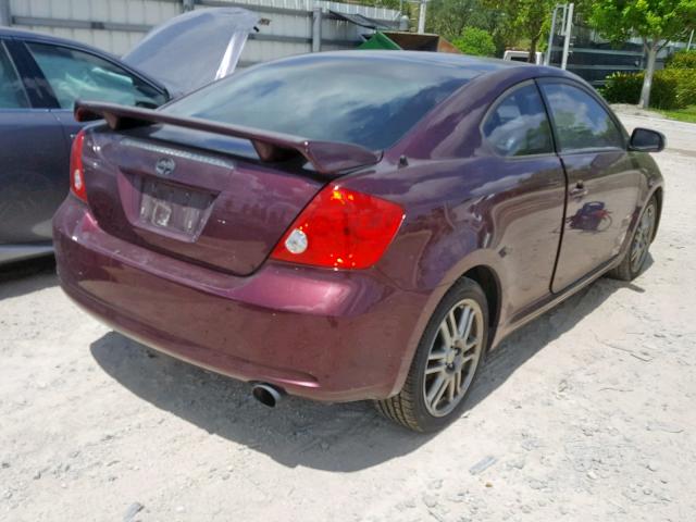 JTKDE167660090608 - 2006 TOYOTA SCION TC ბურგუნდია ფოტო 4