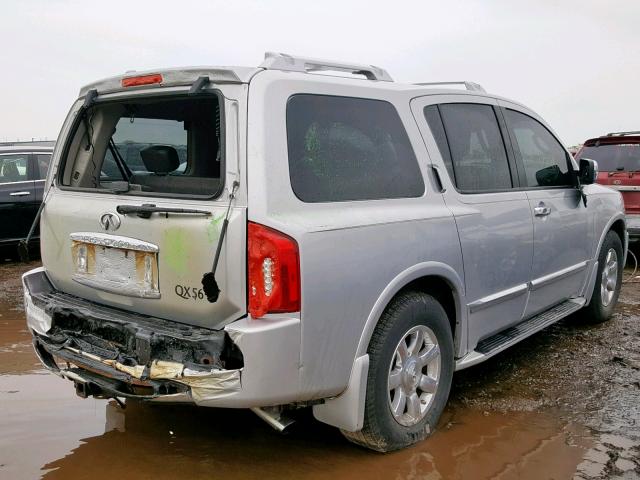 5N3AA08C46N800623 - 2006 INFINITI QX56 SILVER photo 4