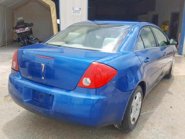 1G2ZF58B174200918 - 2007 PONTIAC G6 VALUE L BLUE photo 4