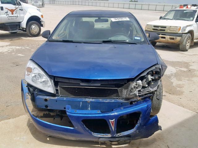 1G2ZF58B174200918 - 2007 PONTIAC G6 VALUE L BLUE photo 9