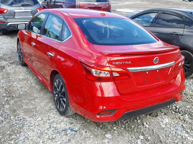 3N1AB7AP5KY297927 - 2019 NISSAN SENTRA S RED photo 3