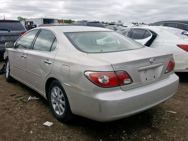 JTHBA30G445018836 - 2004 LEXUS ES 330 SILVER photo 3