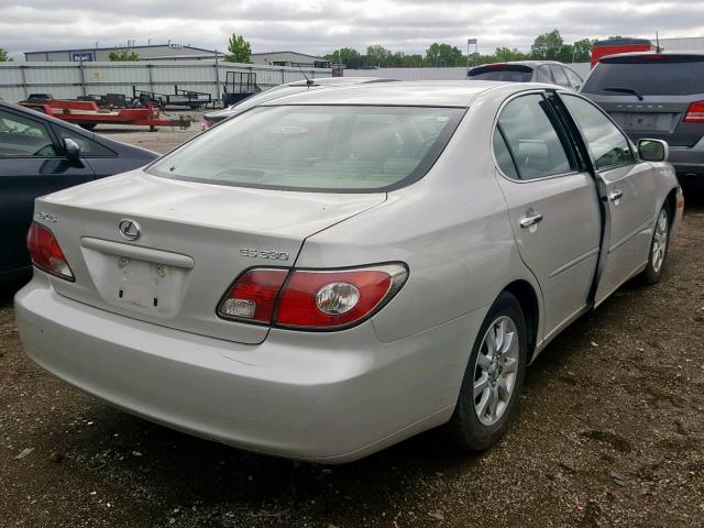 JTHBA30G445018836 - 2004 LEXUS ES 330 SILVER photo 4