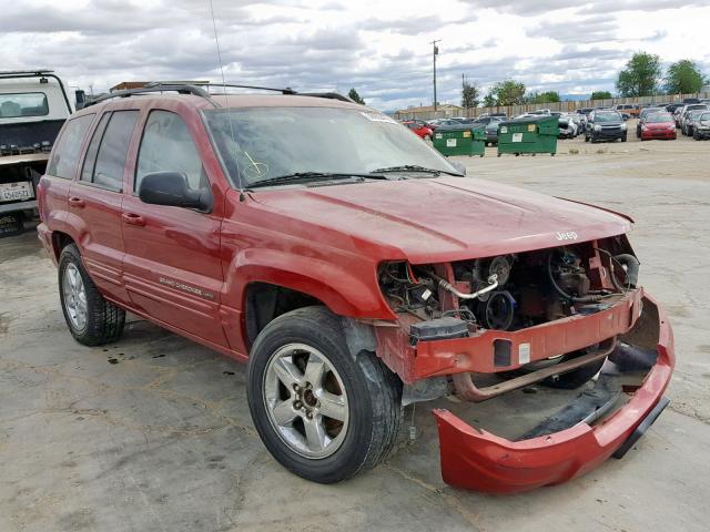 1J8GW58N44C387806 - 2004 JEEP GRAND CHER RED photo 1