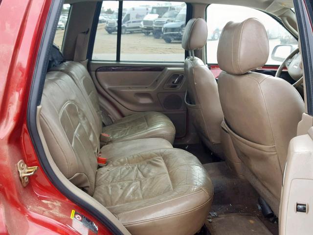 1J8GW58N44C387806 - 2004 JEEP GRAND CHER RED photo 6