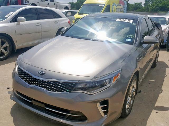 5XXGV4L29GG085725 - 2016 KIA OPTIMA SXL GRAY photo 2