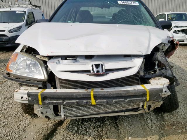 2HGES16384H602946 - 2004 HONDA CIVIC DX V WHITE photo 7