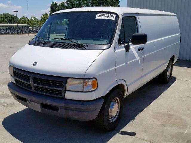 2B7HB21X1RK171761 - 1994 DODGE RAM VAN B2 WHITE photo 2