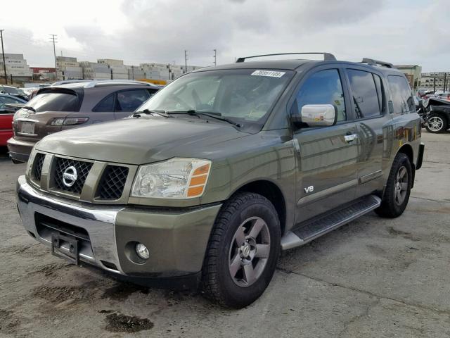 5N1AA08A15N710304 - 2005 NISSAN ARMADA SE GREEN photo 2