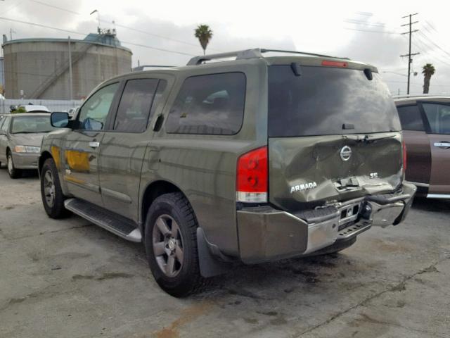 5N1AA08A15N710304 - 2005 NISSAN ARMADA SE GREEN photo 3