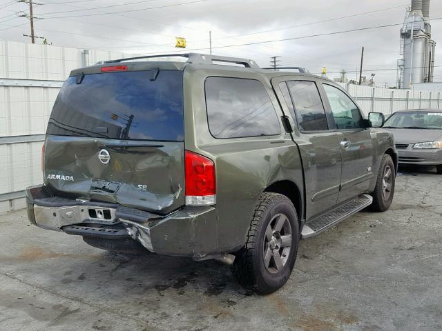 5N1AA08A15N710304 - 2005 NISSAN ARMADA SE GREEN photo 4