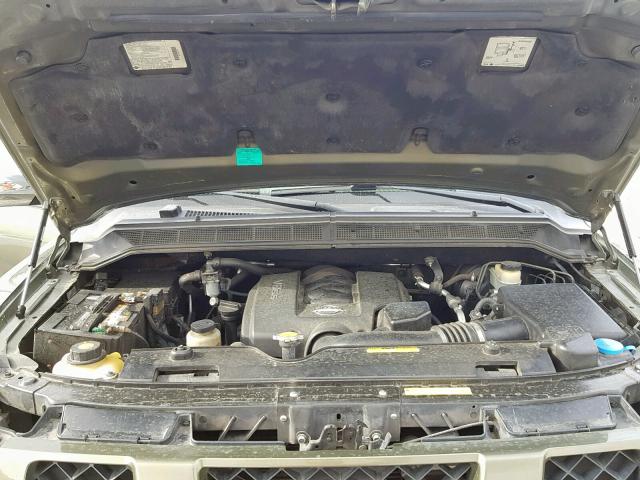 5N1AA08A15N710304 - 2005 NISSAN ARMADA SE GREEN photo 7