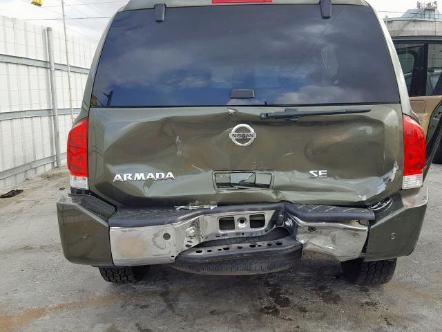 5N1AA08A15N710304 - 2005 NISSAN ARMADA SE GREEN photo 9