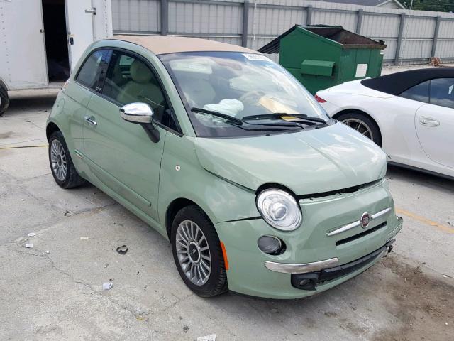 3C3CFFER7CT254192 - 2012 FIAT 500 LOUNGE GREEN photo 1