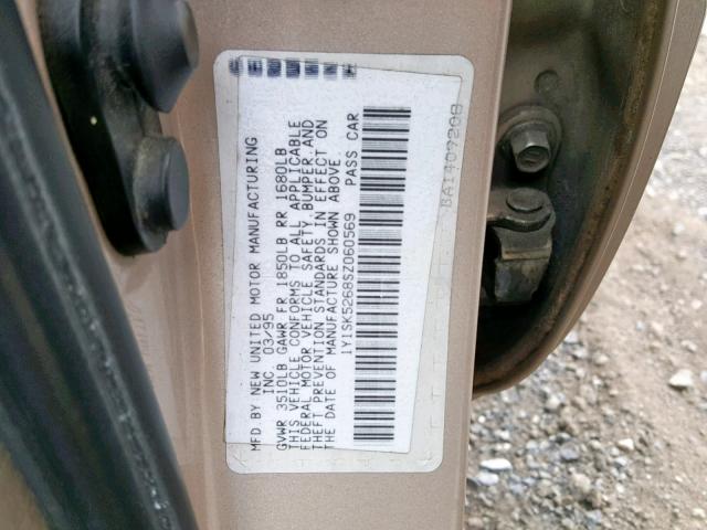 1Y1SK5268SZ060569 - 1995 GEO PRIZM BASE 米色 照片 10