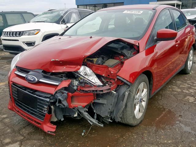 1FAHP3F29CL421670 - 2012 FORD FOCUS SE RED photo 2