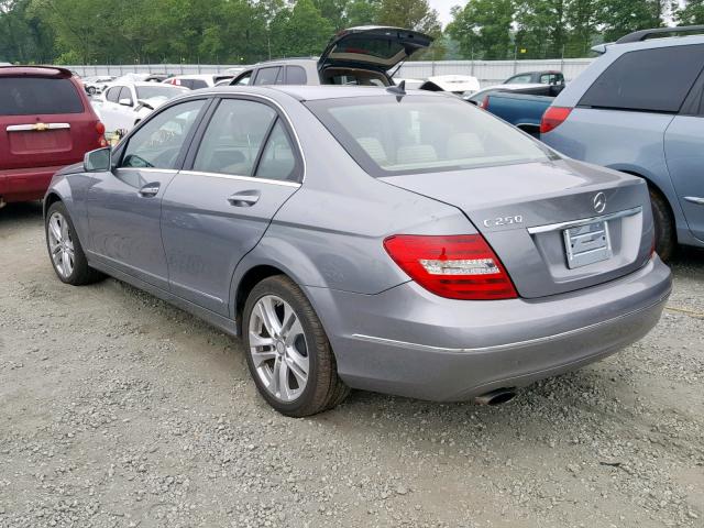 WDDGF4HB0EG251020 - 2014 MERCEDES-BENZ C 250 SILVER photo 3