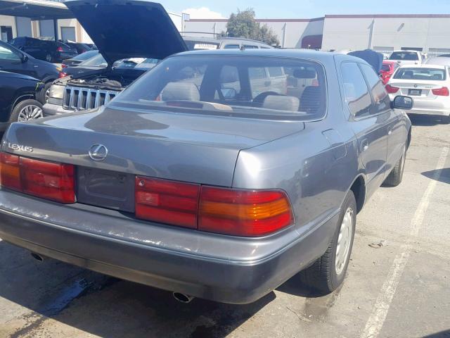 JT8UF11E7M0063729 - 1991 LEXUS LS 400 GRAY photo 4