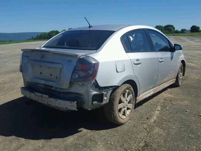 3N1AB6APXBL639377 - 2011 NISSAN SENTRA 2.0 SILVER photo 4