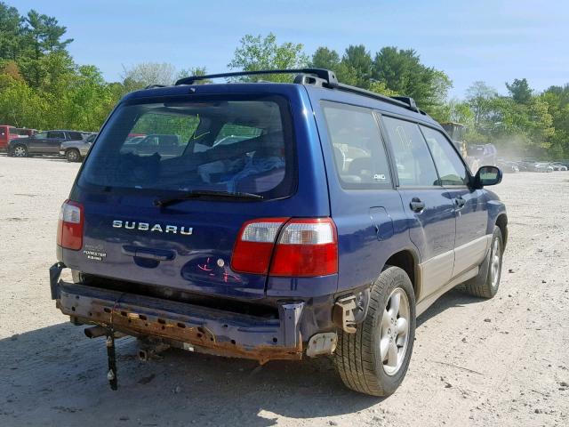 JF1SF65521H725820 - 2001 SUBARU FORESTER S BLUE photo 4