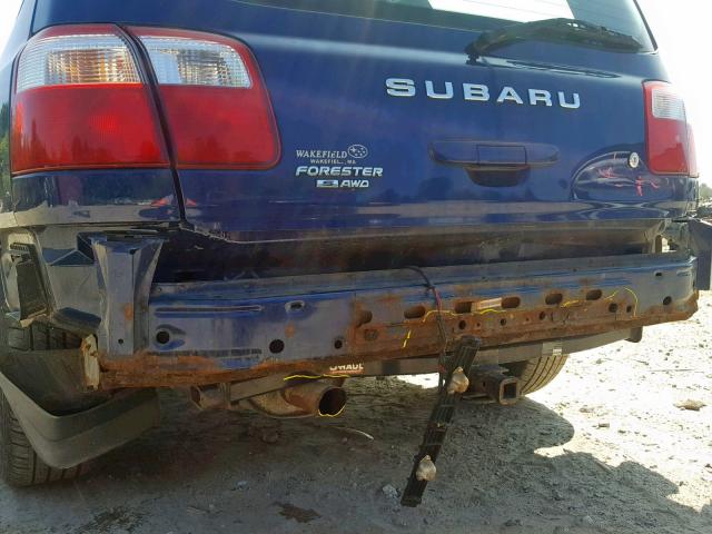 JF1SF65521H725820 - 2001 SUBARU FORESTER S BLUE photo 9