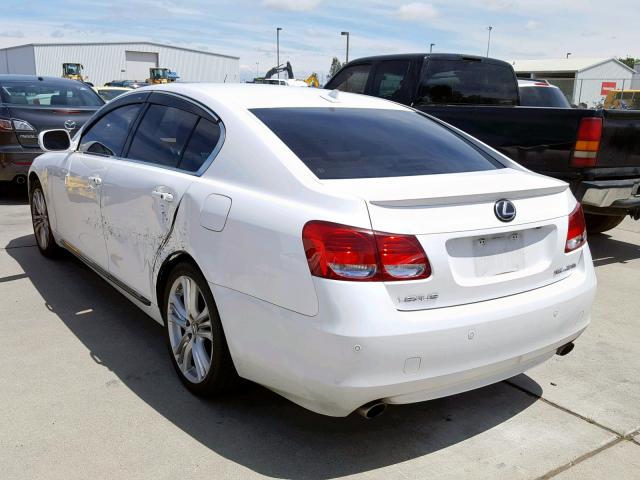 JTHBC96S595018313 - 2009 LEXUS GS 450H WHITE photo 3