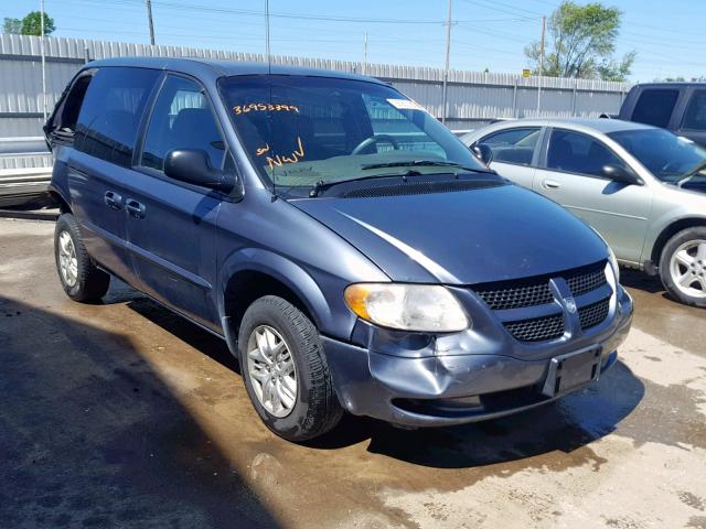 1B4GP45342B562928 - 2002 DODGE CARAVAN SP GRAY photo 1