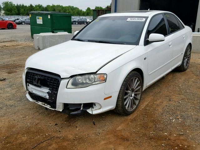 WAUEF78E98A007612 - 2008 AUDI A4 S-LINE WHITE photo 2