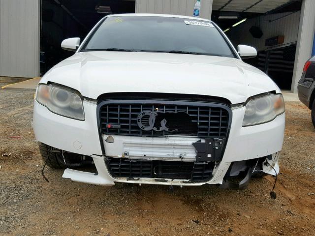 WAUEF78E98A007612 - 2008 AUDI A4 S-LINE WHITE photo 9