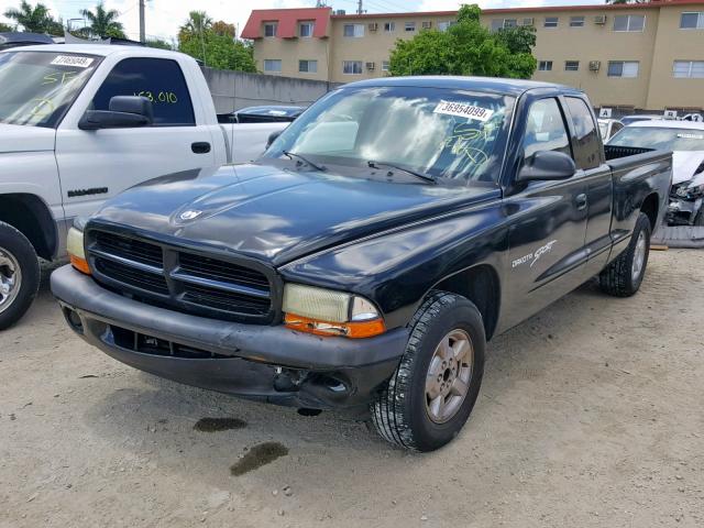 1B7GL32X42S539892 - 2002 DODGE DAKOTA SPO BLACK photo 2