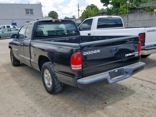 1B7GL32X42S539892 - 2002 DODGE DAKOTA SPO BLACK photo 3